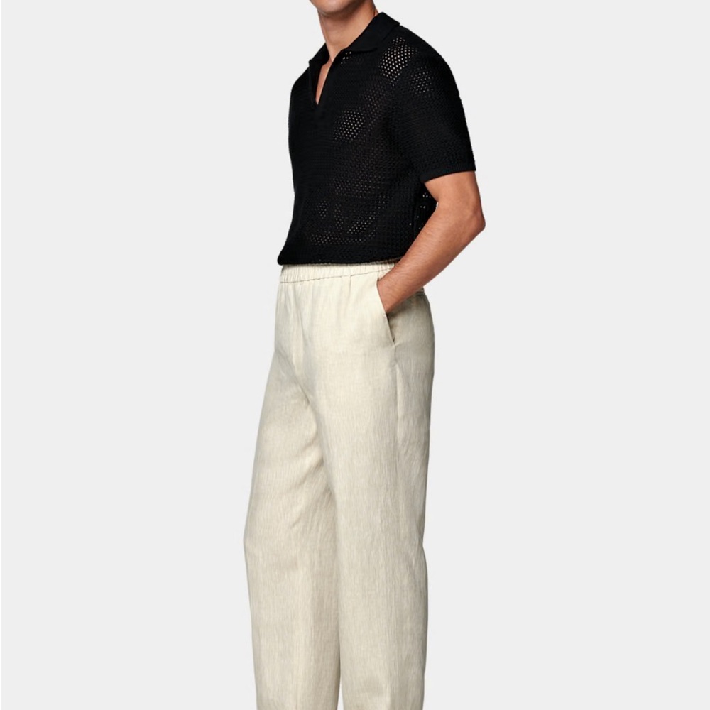 Suitsupply Sand Wide Leg Pants